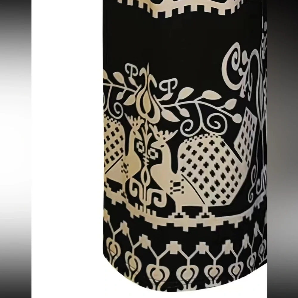 PLUS TRIBAL PRINT MOCK NECK WIDE LEG JUMPSUIT - Picture 3 of 8